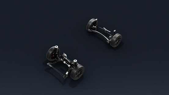 后悬架则使用带瓦特连杆的扭杆梁