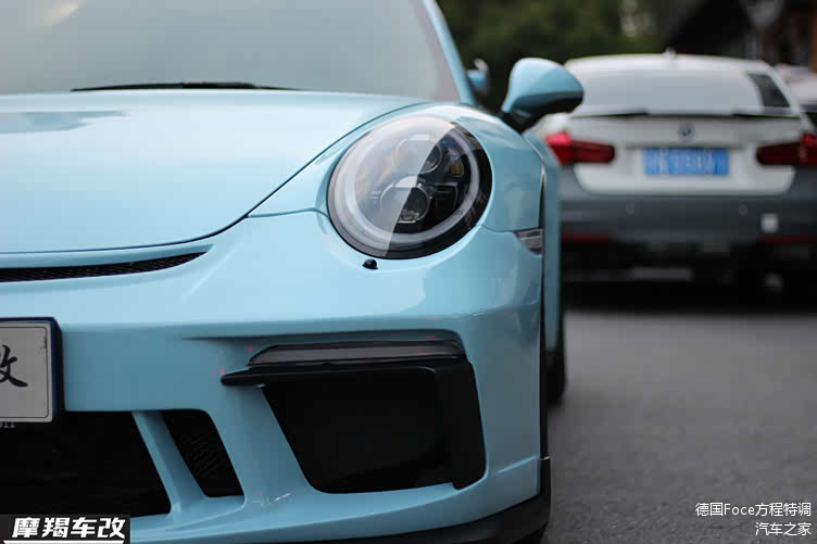 保时捷911改色美国艾利丹尼森海风蓝改色膜微醺海风让人忘却烦恼