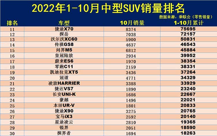 中型suv排行榜前十名_中型suv车型销量排名前十名(2)