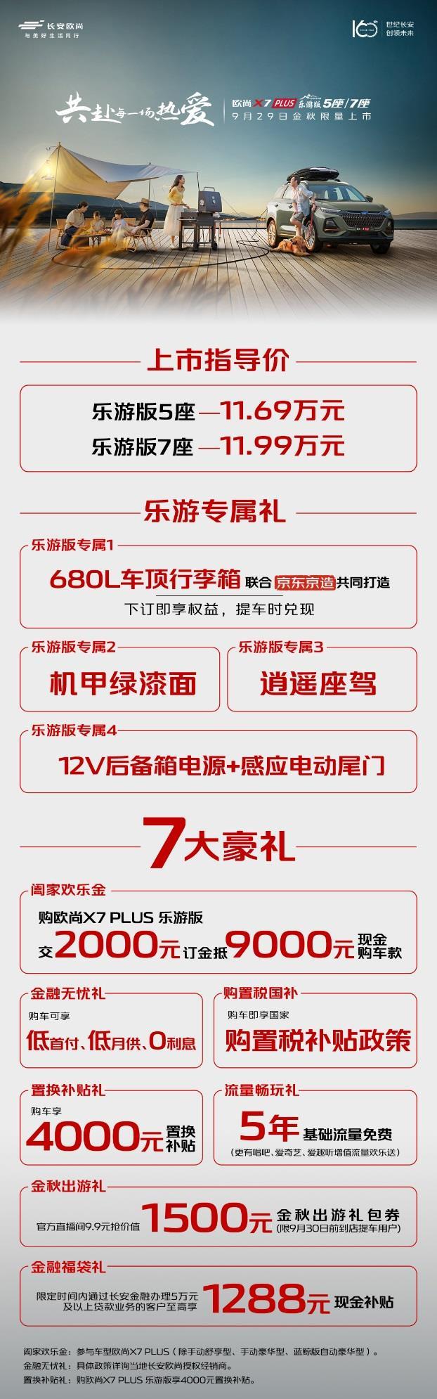 為野玩一族打造歐尚x7plus樂遊版正式上市1169萬起售