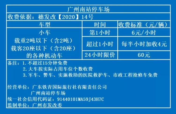 廣州南站停車場收費標準2023廣州南站附近免費停車攻略