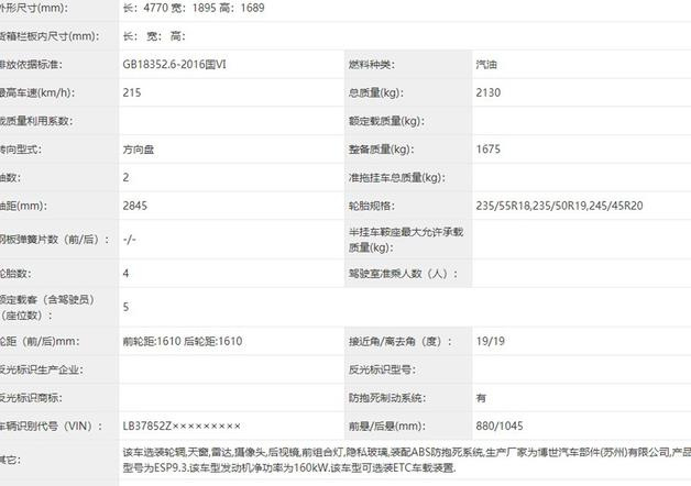 全新吉利kx11suv細節曝光搭載20t四缸引擎