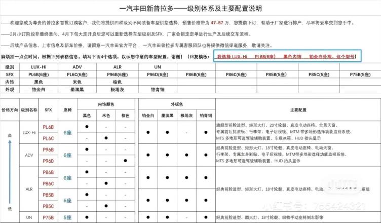 丰田白麒麟配置图片