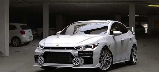 三菱evo实车曝光炮筒式大灯造型搭20t动力运动感十足