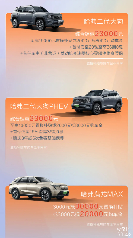 2. 优惠政策涵盖车型
