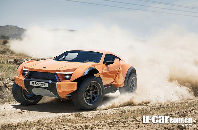 SandRacer 500GT是Zarooq为沙漠所打造的跨界车，同时兼具超跑与SUV的特性。